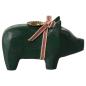 Maileg Holzschwein für eine Christbaumkerze - dunkelgrün