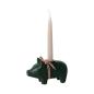 Maileg Holzschwein für eine Christbaumkerze - dunkelgrün