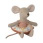 Maileg STRANDMAUS kleine Schwester mit Schwimmring Blume