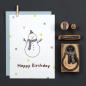 Perlenfischer Stempel Winter: SCHNEEMANN