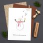 Perlenfischer Stempel Winter: SCHNEEMANN