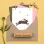 Perlenfischer Stempel Hase Springend