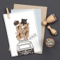 Perlenfischer Stempel Katze klein