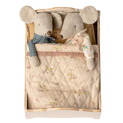 Maileg Maus Bett Holz creme