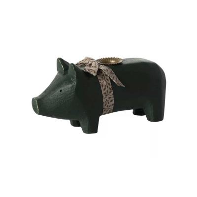 Maileg Kerzenschwein für eine Stabkerze medium dunkelgrün