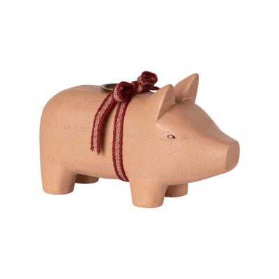 Maileg 2023 Holzschwein für eine Christbaumkerze - rosa
