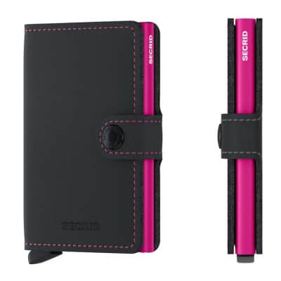 SECRID Miniwallet Matte black fuchsia