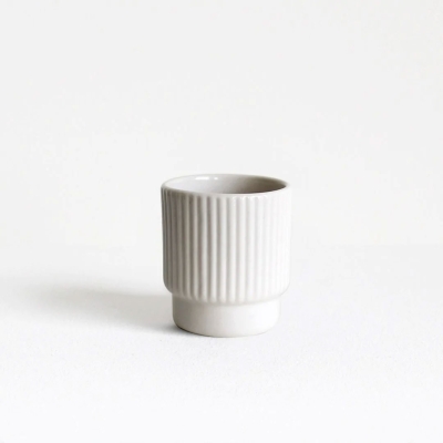 Archive Keramik Espressobecher rib weiß