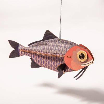 Formes 3D Grusskarte Fisch