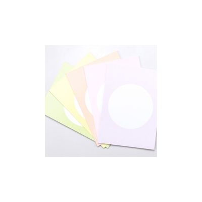 Perlenfischer 5 Postkarten DOT auf Soft-Pastellfarben