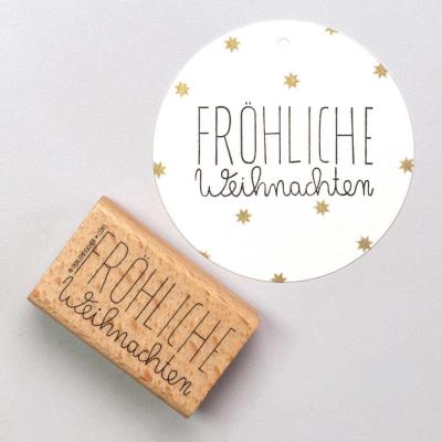 Perlenfischer Stempel Typographie: FRÖHLICHE WEIHNACHTEN 2