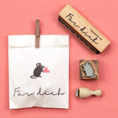 Perlenfischer Stempel MAUS STEHEND 2