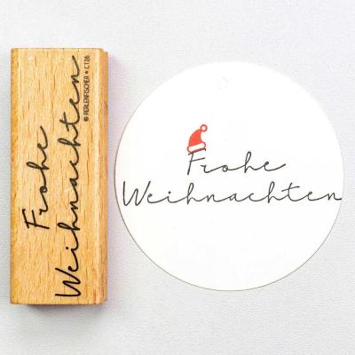 Perlenfischer Stempel Typographie: FROHE WEIHNACHTEN 3