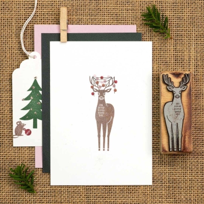 Preview: Perlenfischer Stempel Tiere: HIRSCH 2