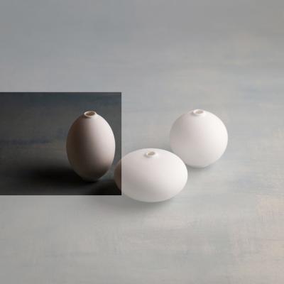 Klatt Objects Vase CHISANA weiß - L CHISANA oval hoch