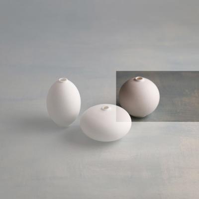 Klatt Objects Vase CHISANA weiß - M CHISANA weiß  rund