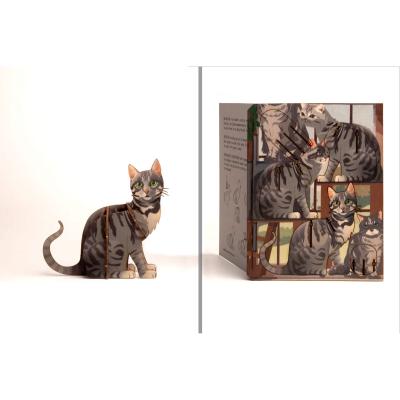 Formes 3D Grusskarte Katze