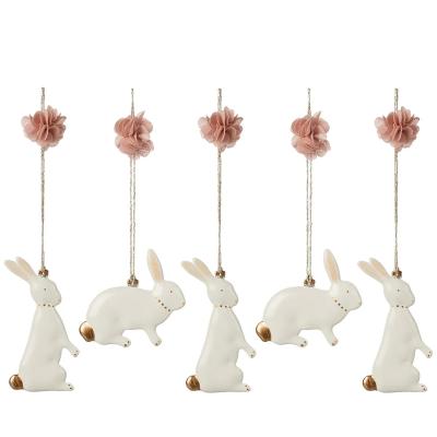 Maileg 5er Set Metallornament Hasen