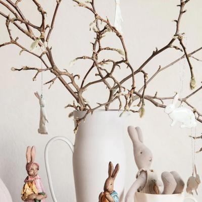 Preview: Maileg 5er Set Metallornament Hasen