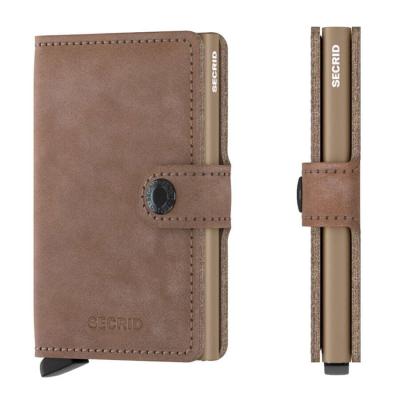 SECRID Geldbörse Miniwallet Vintage Leder - Vintage Taupe