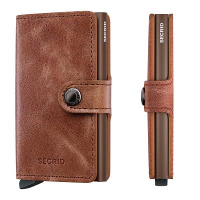 SECRID Geldbörse Miniwallet Vintage Leder - Vintage Cognac Brown