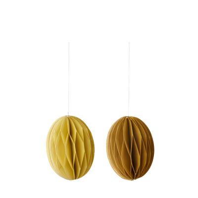 Bungalow Denmark 2er Set Papierei Swirl Small - yellow