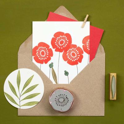 Perlenfischer Stempel: KLATSCHMOHN