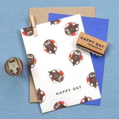 Perlenfischer Stempel Tiere: OTTERBABY