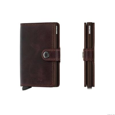 SECRID Geldbörse Miniwallet Vintage Leder - Vintage Chocolate