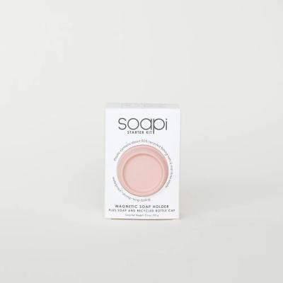 Soapi der magnetische Seifenhalter Starterkit mit Seife - pfirsich