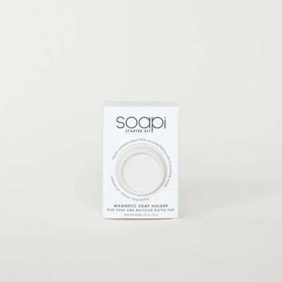 Soapi der magnetische Seifenhalter Starterkit mit Seife - weiß