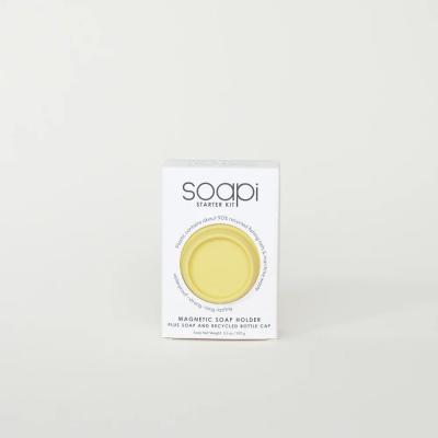 Soapi der magnetische Seifenhalter Starterkit mit Seife - gelb