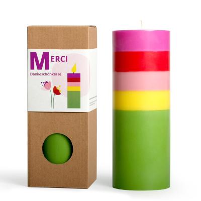 NNot the girl who misses much große Kerzen mit Botschaft - Merci