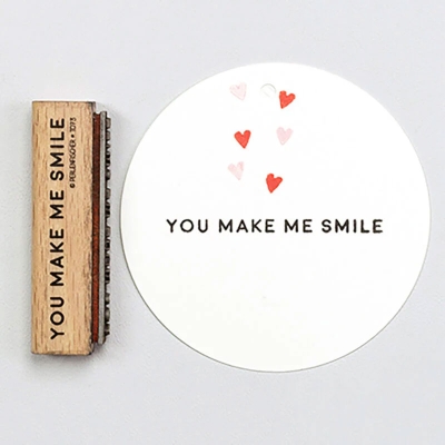 Perlenfischer text-Stempel YOU MAKE ME SMILE