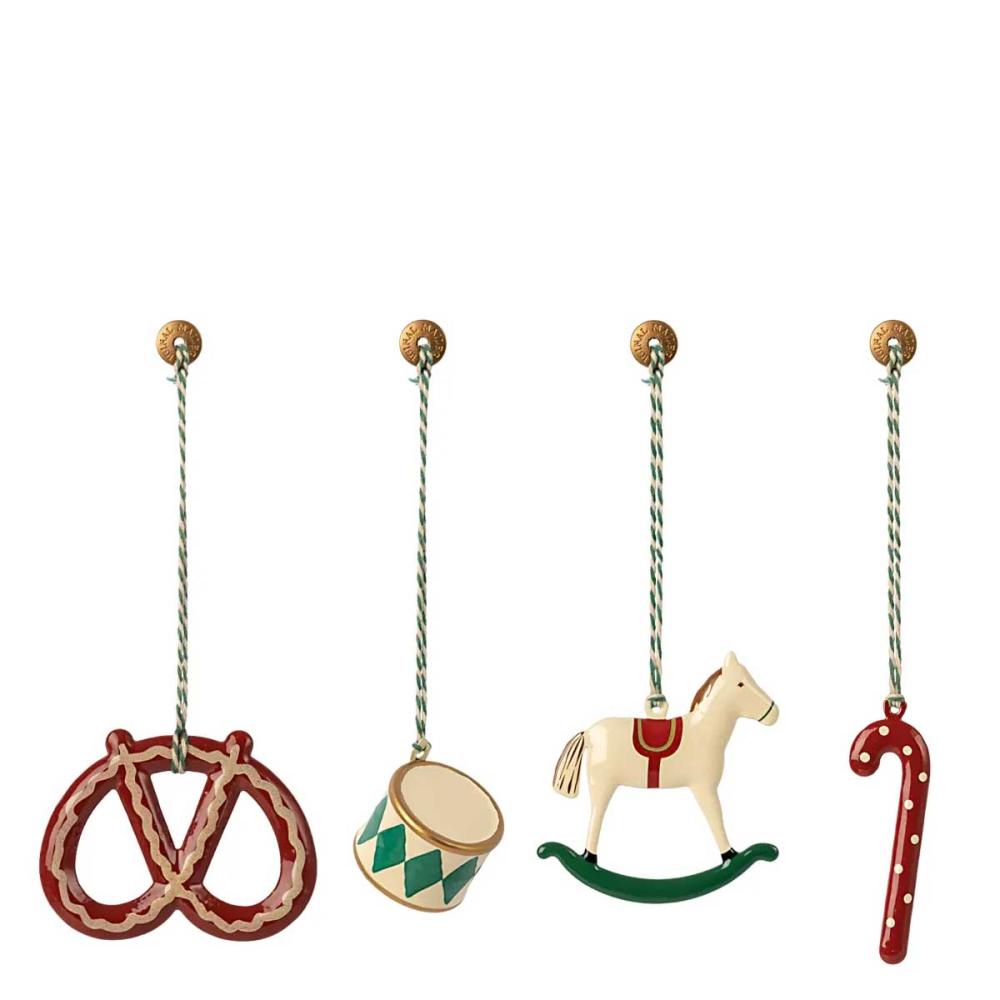 Maileg 4er Set Metallornament Peter´s Christmas