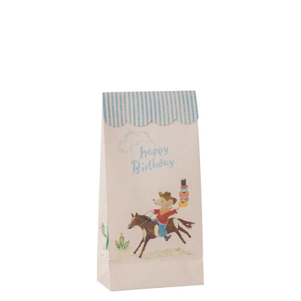 Maileg Goodie Bag – Happy Birthday - Cowboy 12 Stück