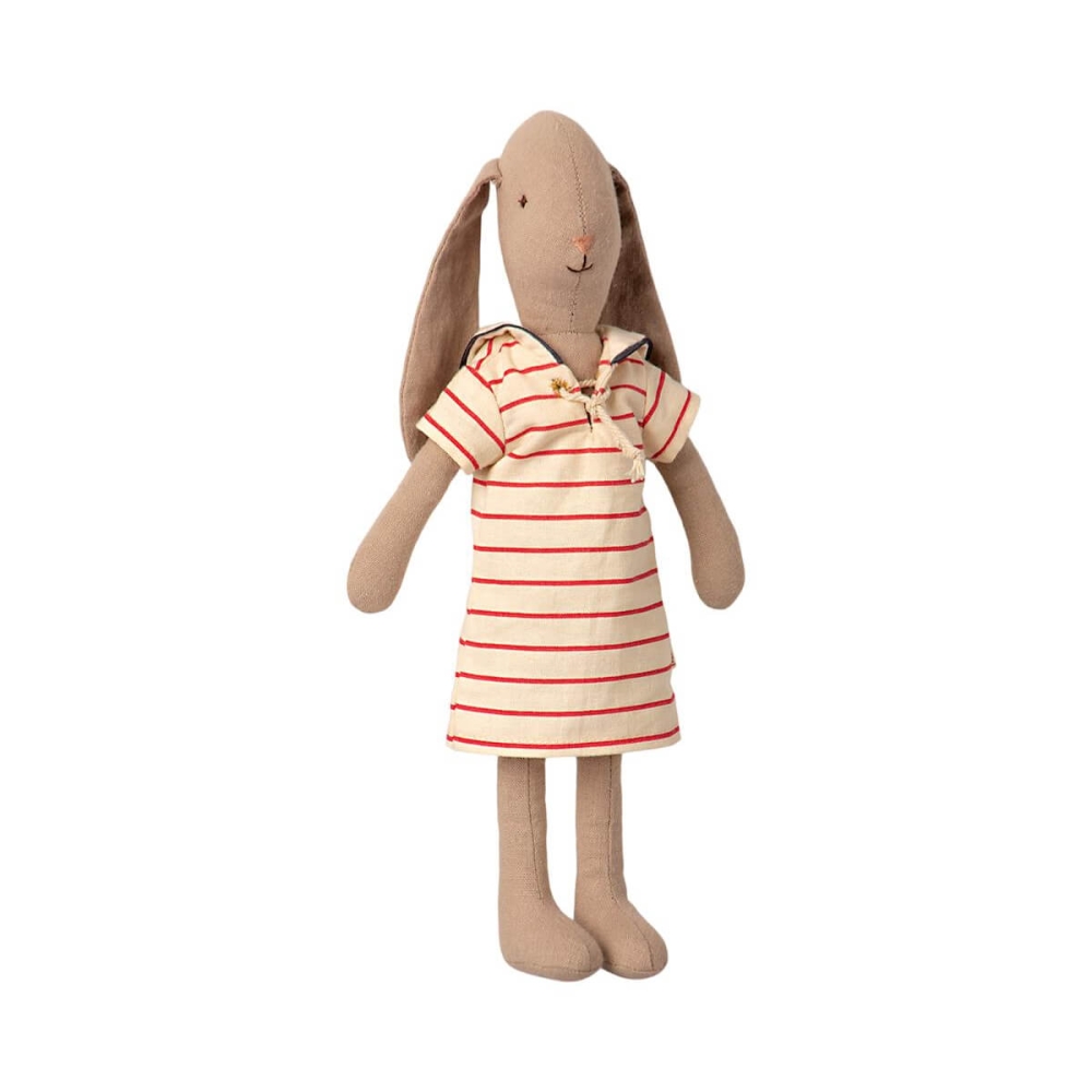 Maileg Bunny Größe 2 mit gestreiftem Kleid