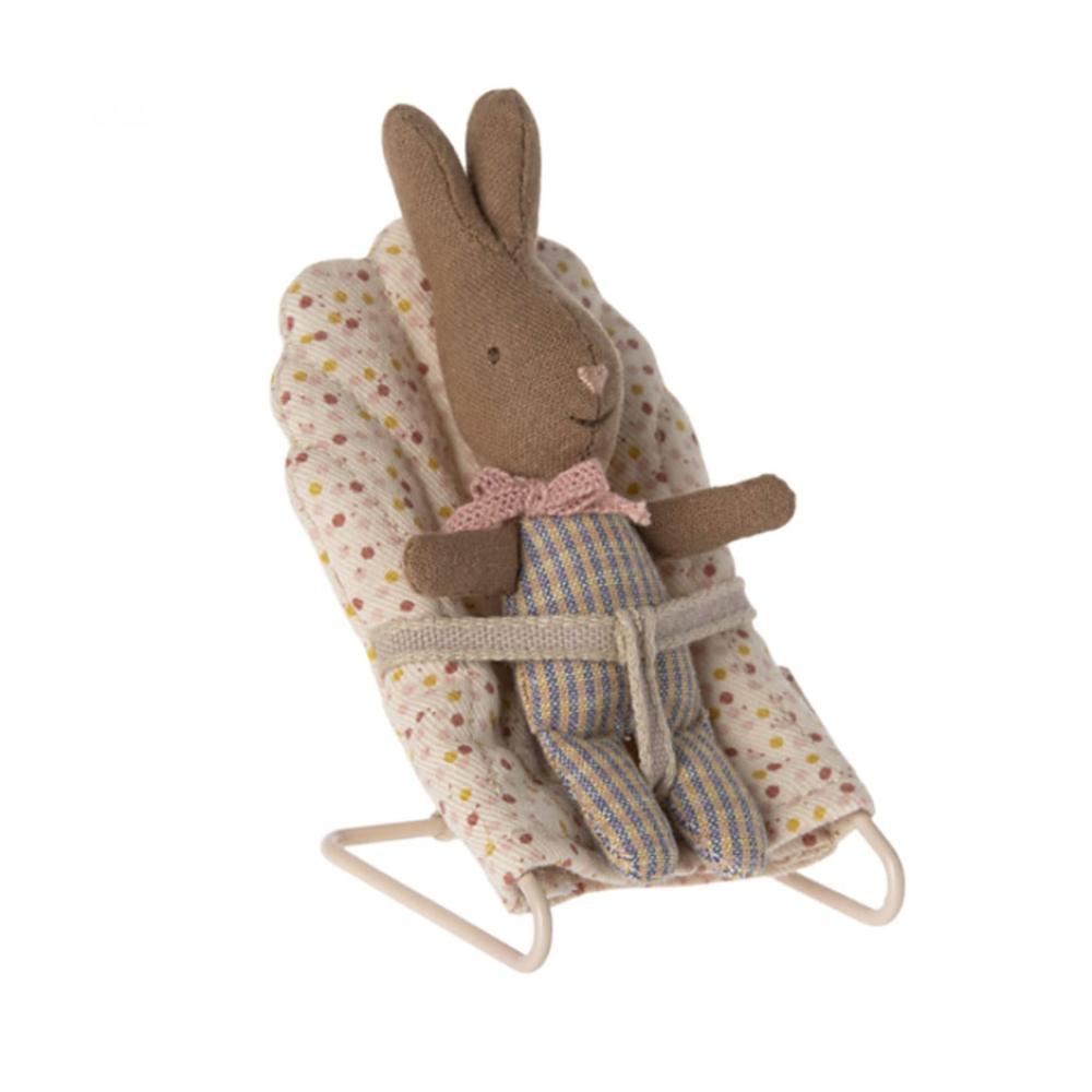 Maileg MY RABBIT im rosa-blau kariertem Strampler