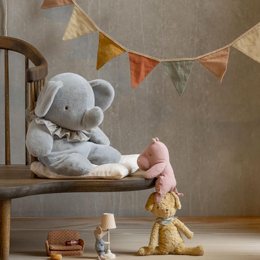 Maileg Elefant Plüsch groß blau/grau