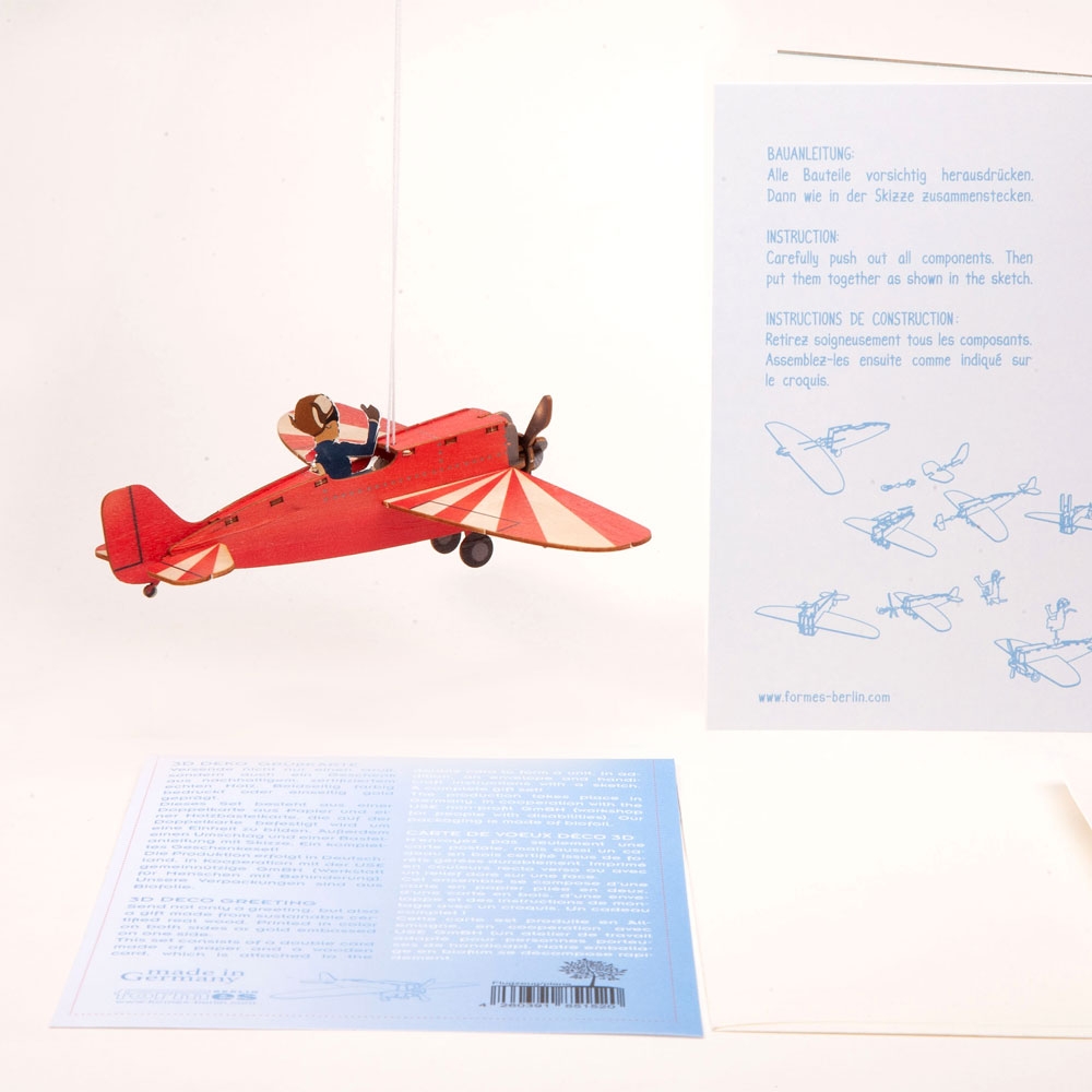 Formes 3D Grusskarte Flugzeug