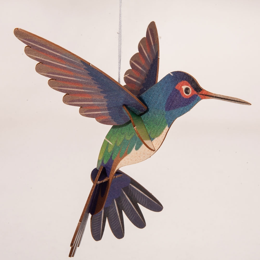 Formes 3D Grusskarte Kolibri
