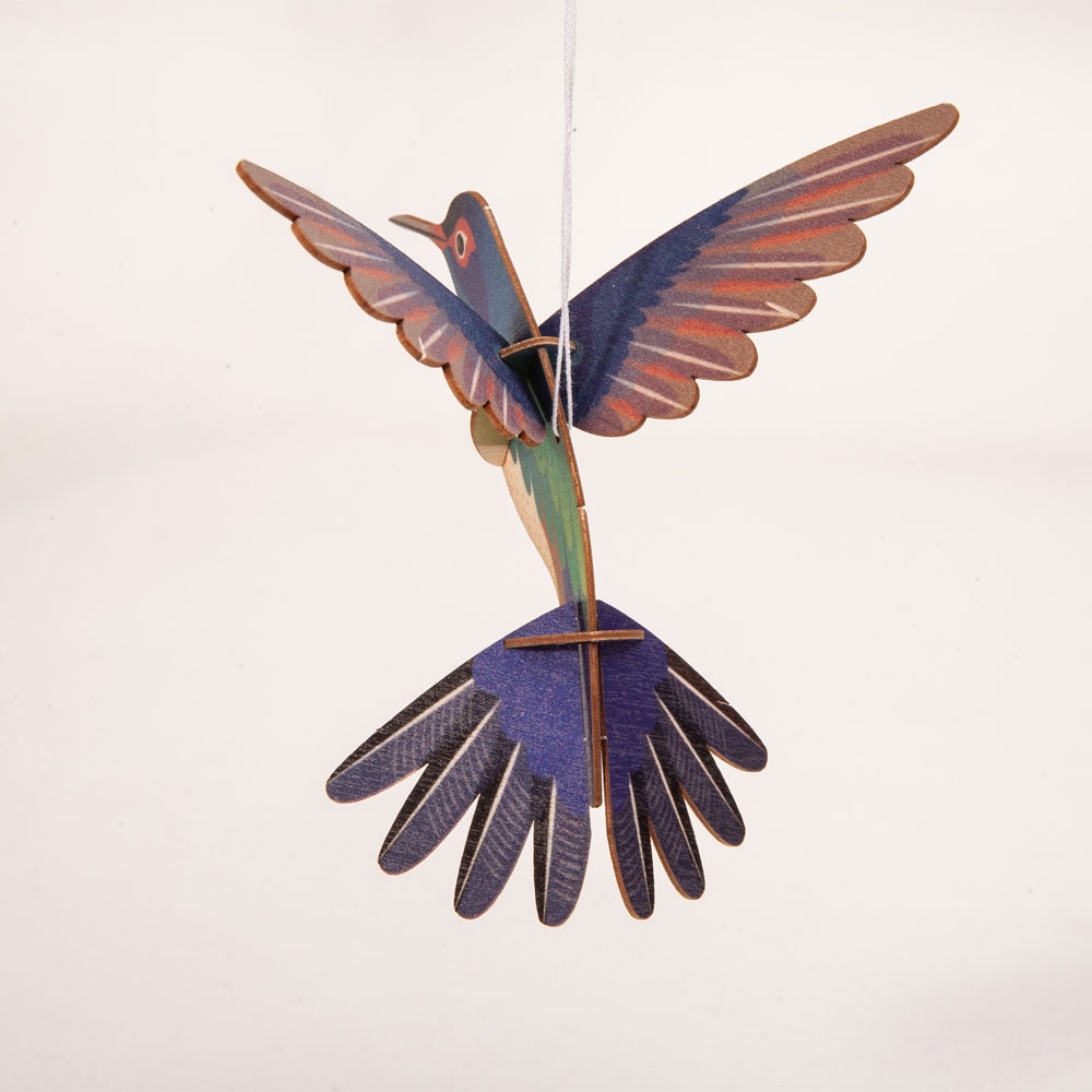 Formes 3D Grusskarte Kolibri