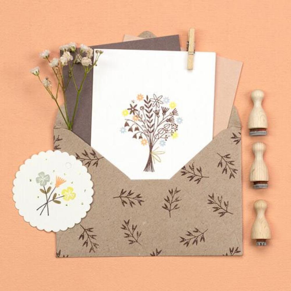 Perlenfischer Stempel Sommer: WIESENSTRAUSS