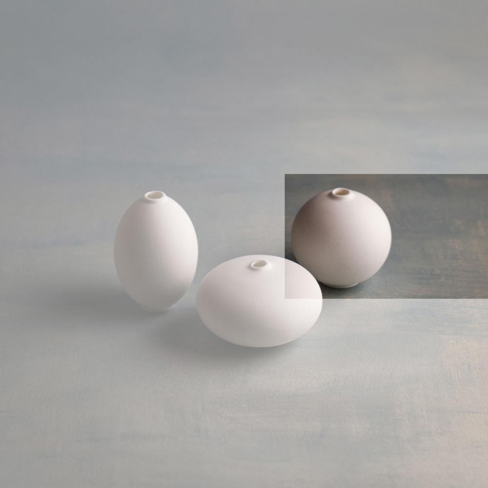 Klatt Objects Vase CHISANA weiß - M CHISANA weiß  rund