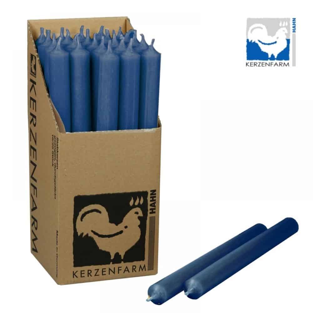 Stabkerze durchgefärbt blau
