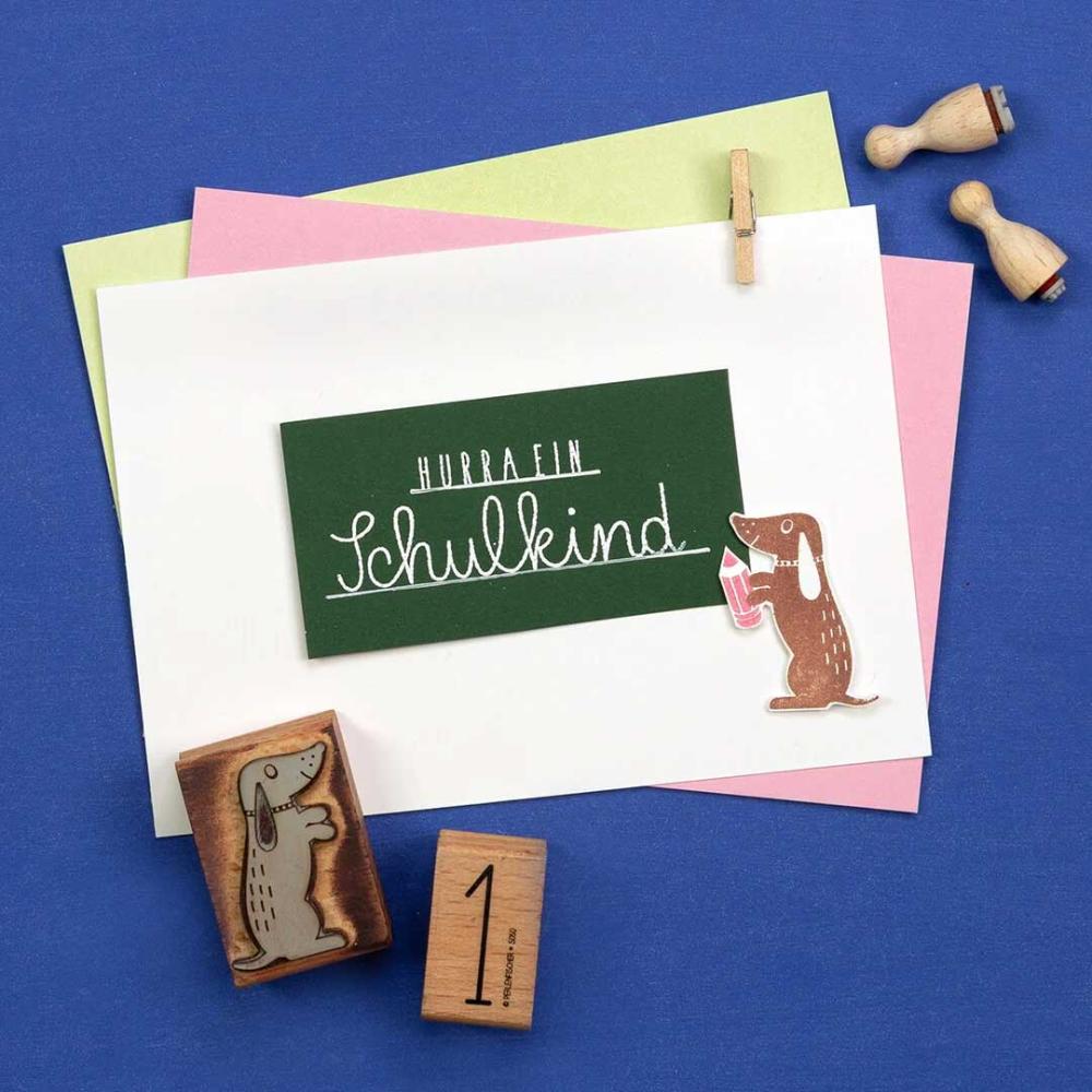 Perlenfischer Stempel Tiere: DACKEL sitzend
