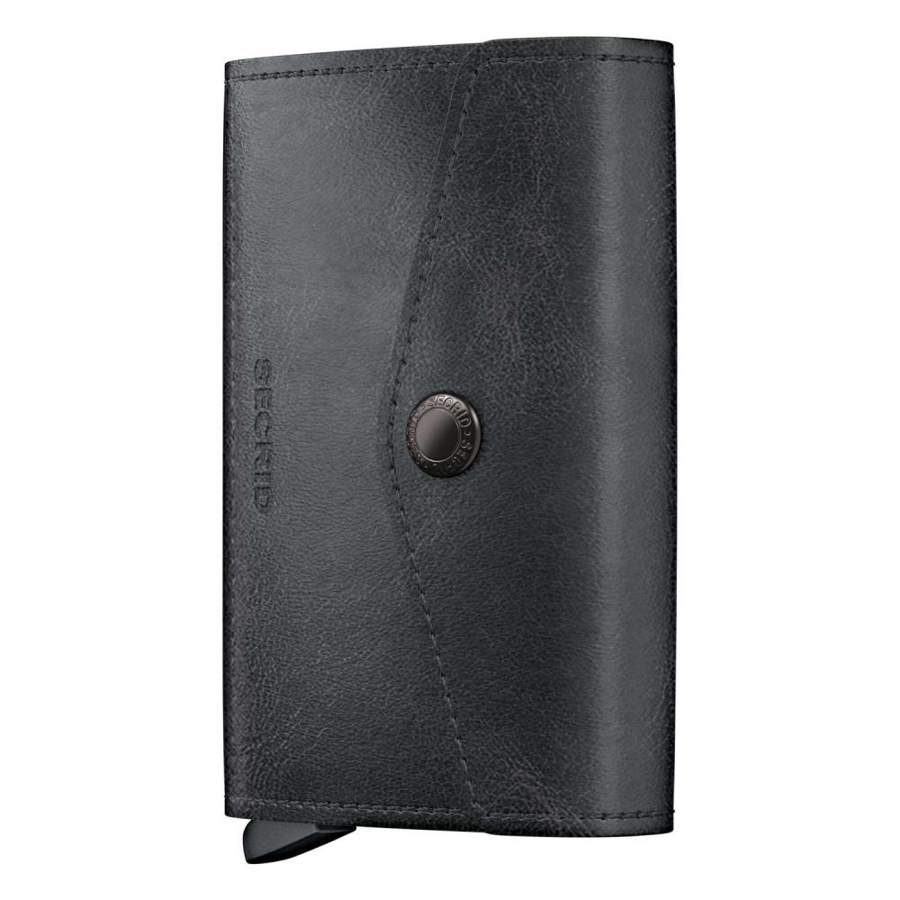 SECRID Geldbörse Envelope Wallet Vintage Leder - Vintage Black