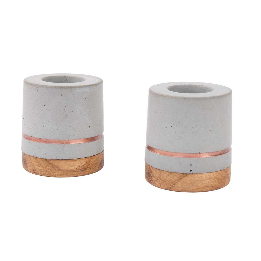 Bannik Design Stabkerzenhalter Beton grau