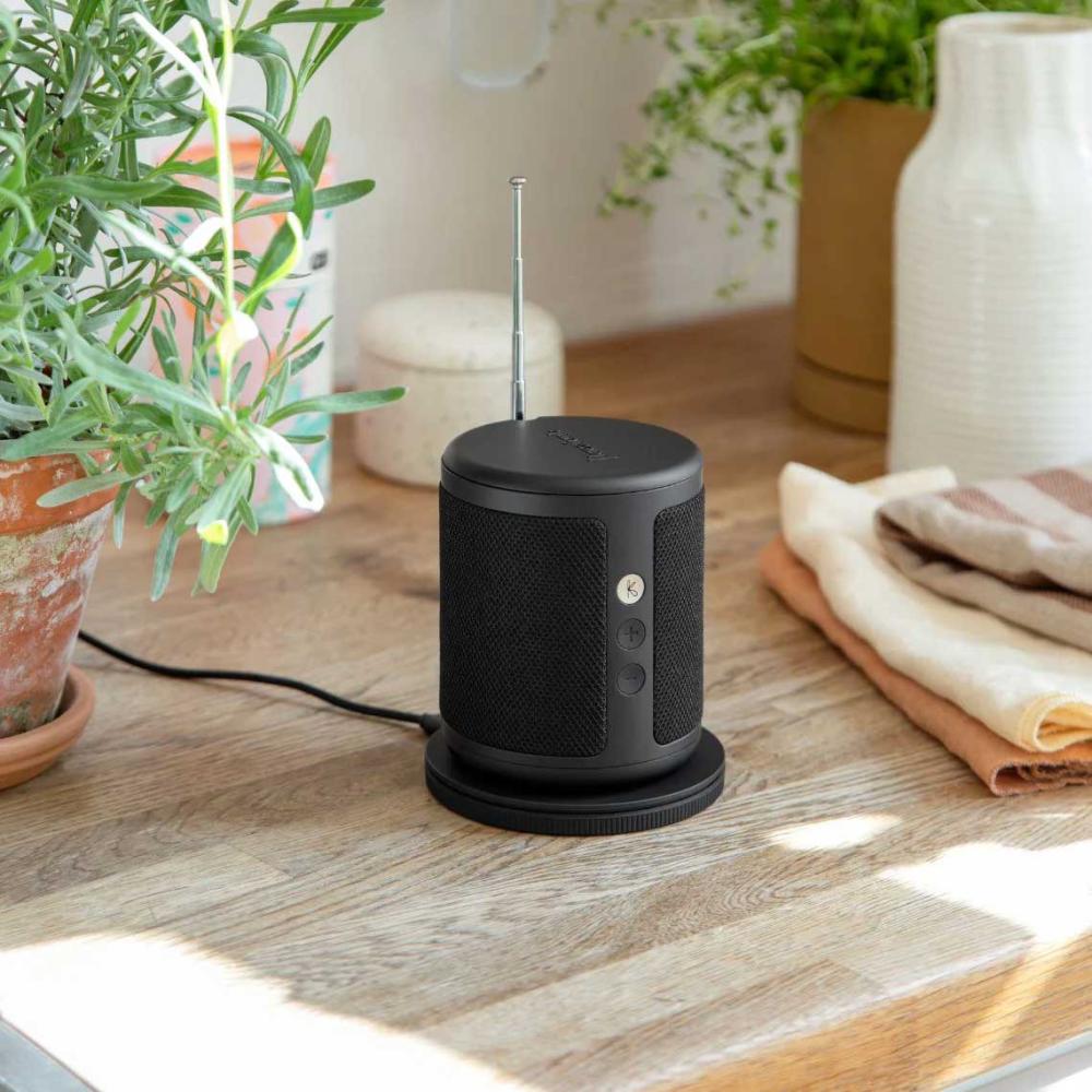 Kreafunk DABBIE Radio, Wecker und Bluetoothbox black