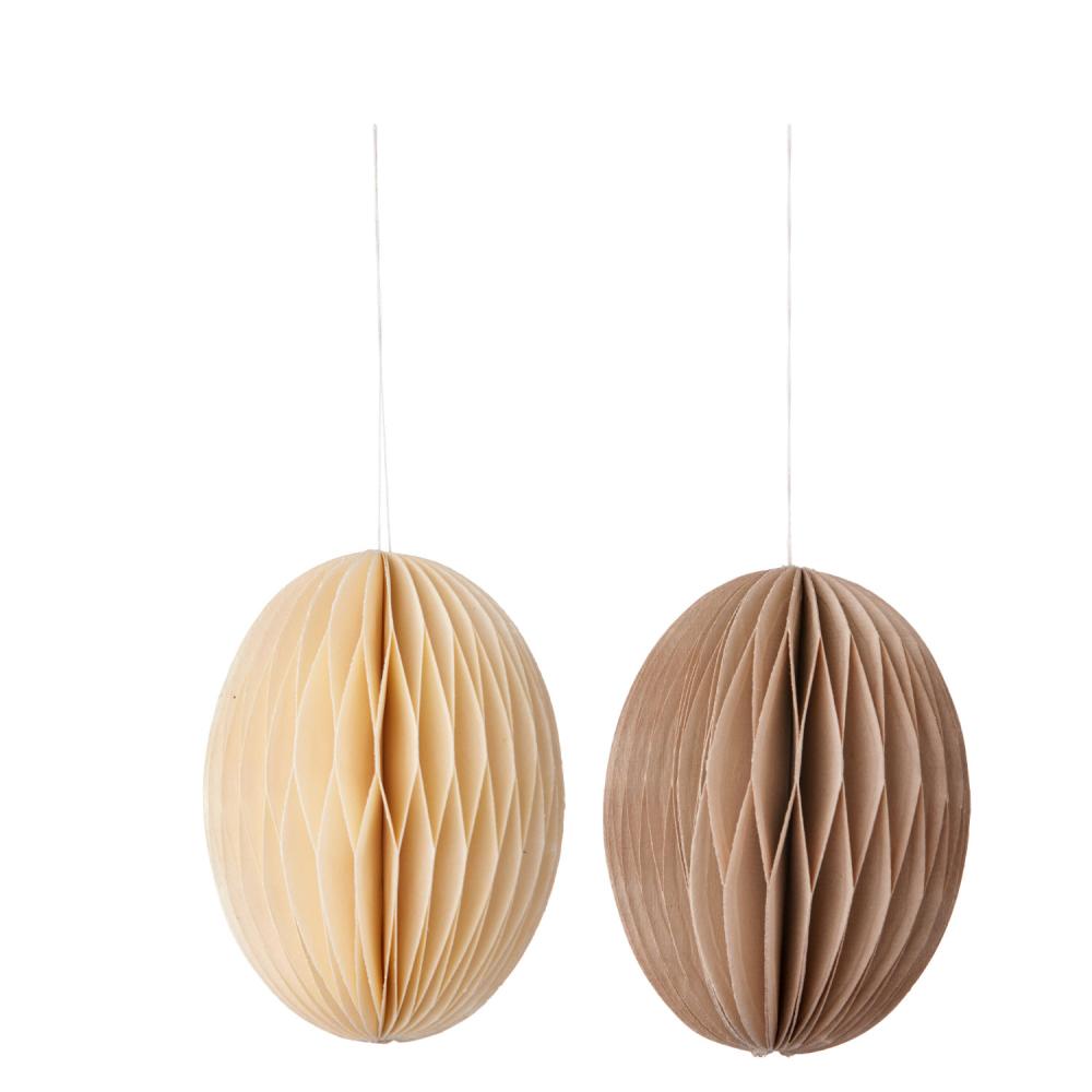 Bungalow Denmark 2er Set Papierei Swirl M - vanilla